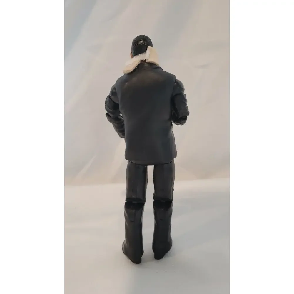 Custom WWE Mattel Vince McMahon Action Figure Black Suit Microphone Neck Brace